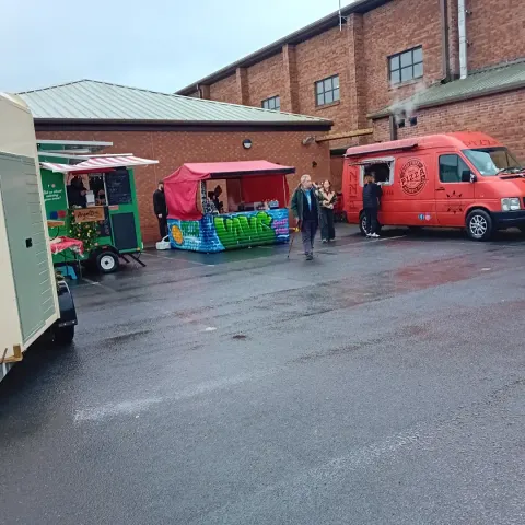 Ferdie at the market in Kidwelly
